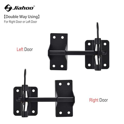Heavy Duty Automatic Gate Latch for Wooden Fences,Self Locking Metal Gates for Vinyl Fence Outswinging Pool Gate Door Latches, Black