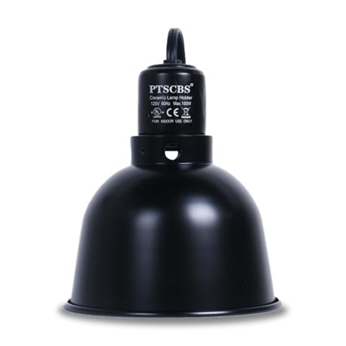 Reptile Light Fixture,Max 160 Watt - Standard 5.5 Inch - 3mm Thickness Dome Shade, Suitable for Reptile Basking Bulb Lamp/Heat Lamp/Ceramic Heater E26