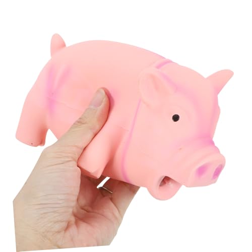 COLLBATH Pig Shape Latex Dog Chew for Aggressive Dogs Squeaky Puppy Teething for Healthy Chewing and Boredom Relief Suitable for Breeds