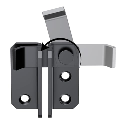 Right Door Flip Latch Gate Latches Safety Door Lock Catch Slide Bolt Latch for Barn Cabinet Pet Cage Garden Wood Fence Garage Window Sliding Door Heavy Stainless Steel Gate Hardware Locks(Black-S) - color: Black-Small-Right