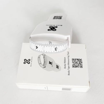 Body Ribbon 80-Inch Automatic Retractable Measuring Tape, 2-Inch Wide Dual Scale Tape for Body Measurement, Fitness Tracking & Tailoring