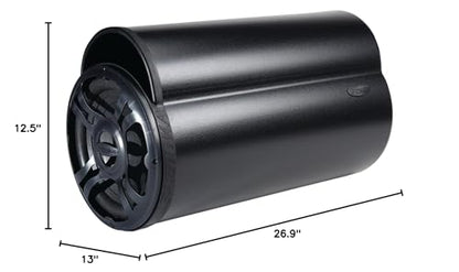 Bazooka BT1024DVC BT Series 10-Inch 4 Ohm Dual Passive Tube | Trademark Bass Tubes enclosure, 10 inch 400W dual voice coil woofer, straps included - style: 10" 4 Ohm DVC