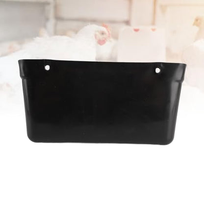 Hanging Poultry Feeder | Large Capacity Chicken/Duck Feeder | Plastic Livestock Trough with Clips | Sturdy Fence Mount Design