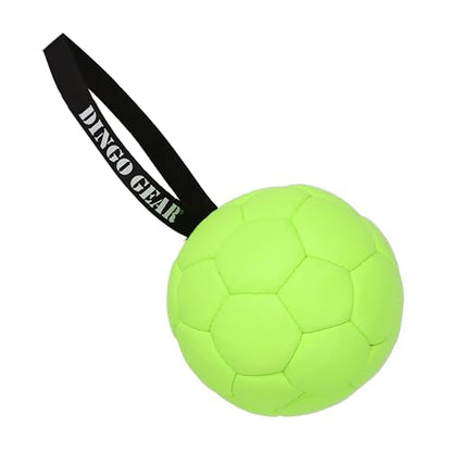 Dingo Gear Dog Ball and Pump Set, Faux Leather, Green 7in - color: Green Ball+Pump, size: 7"