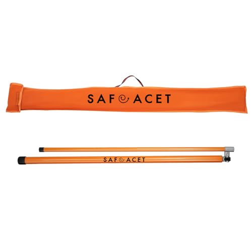 15 ft Height Stick for Semi Trucks, Telesopic Load Height Measuring Sticks with Portable Bag & Folding Cross Pole, Heavy Duty Haul Carrier Essential Tool for Oversize Trailer, Car Haulers