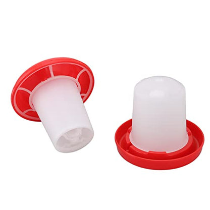 Chick Feeder and Waterer Kit, Secure Rotating Sleeve Design Automatic Feeding and Watering Poultry Feeder and Waterer Combo Efficient Grid Design for Multiple Birds