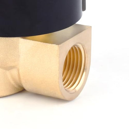 SNS 3/8"NPT AC110V Brass Electric Solenoid Valve Normally Closed Water,Air,Diesel 2W040-N10/AC110V - style: AC110V