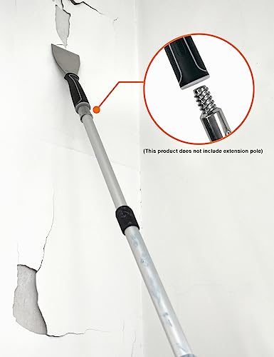 ROLLINGDOG 3 Inch Pole Scraper - Stainless Steel Bent Blade With Anti-Slip Rubber Handle, Heavy Duty Paint Remover Scraper Tool - color: 1pc Paint Scraper