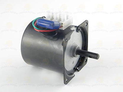 CHANCS Permanent Magnet Synchronous Gear Motor 60KTYZ 110V 80/96r/min CW/CCW with Brakcet and Switch Plug Extension - size: 80/96r/min Motor+Bracket