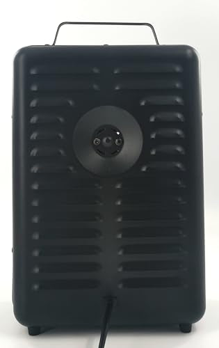 EZ-HEAT 1,500-Watt Portable Milkhouse Style Utility Space Heater with Adjustable Thermostat, Overheat Protection, and Safety Tip-Over Switch, Matte Black, MTFH-01C-MB - color: Matte Black