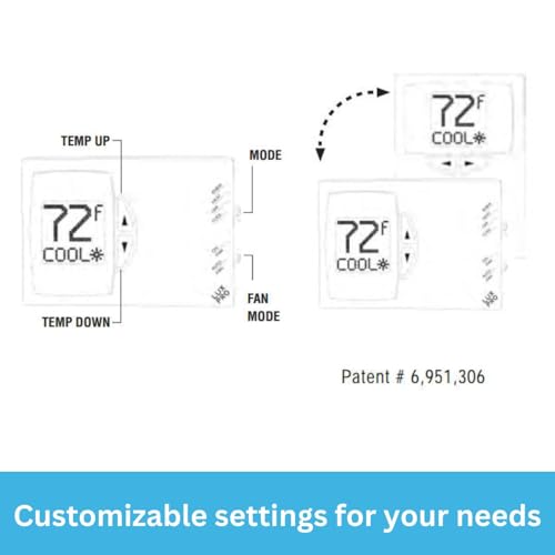 Lux Pro PSDH121B Non-Programmable Thermostat; Heat Pump Only; 2 Heat, 1 Cool; Batteries Included - size: PSDH121B- Single