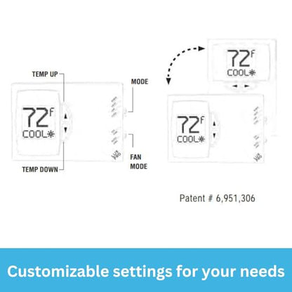 Lux Pro PSDH121B Non-Programmable Thermostat; Heat Pump Only; 2 Heat, 1 Cool; Batteries Included - size: PSDH121B- Single