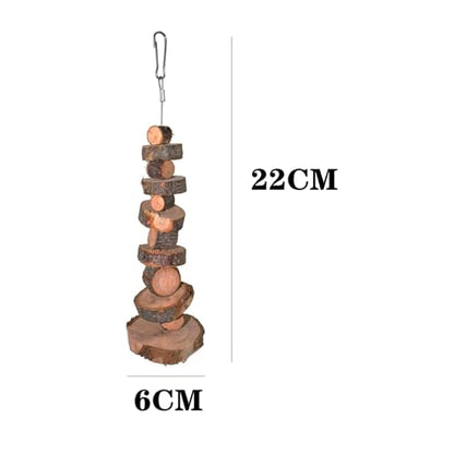 FJNATINH Small Animal Chews Toy Apple Wood Block Cage Hanging Molars Treats Snack for Hamsters Rabbits Bunny Bird Parrots Chinchilla Guinea Pig Gerbils Squirrels, 2 Pack