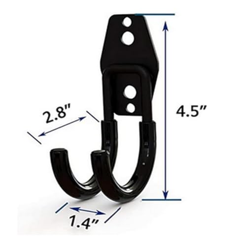zoele Wall Mounting High Velocity Floor Fan Bracket, Wall Mount Industrial Grade Floor Fan Hook Hanger, Wall Fan Support Hook kit (Black-0) - color: Black-0