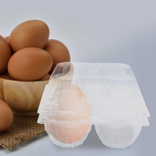 6 Pack Clear Plastic Goose Egg Cartons Large Goose Egg Carton Holder for Storage Transport Fridge Organization and Gift Display Multi-Slot Boxes for Eggs - size: 14.50X14.50X9.50CM
