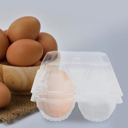 6 Pack Clear Plastic Goose Egg Cartons Large Goose Egg Carton Holder for Storage Transport Fridge Organization and Gift Display Multi-Slot Boxes for Eggs - size: 14.50X14.50X9.50CM