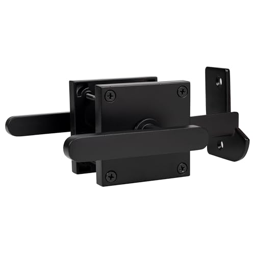 JUBEST Double Side Gate Latch, Heavy Duty Swinging Door Latch Gate Hardware for Left Inswing Outdoor Fence, Wooden Gates, Pool Gate, Backyard, Garden - size: GL01
