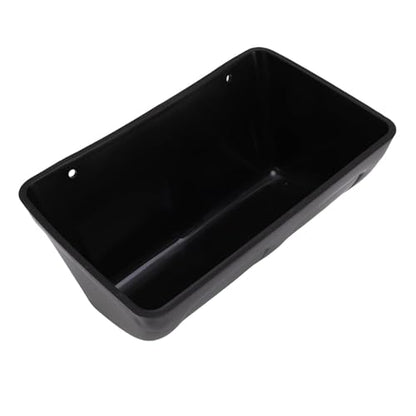 Pssopp Plastic Hanging Chicken Feeder, Large Capacity Design Thickened Plastic Waste Prevention Hanging Poultry Feeder Trough for Livestock (Black) - color: Black