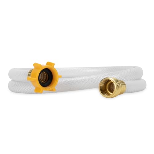 Camco TastePURE 4-Ft Water Hose - RV Drinking Water Hose Contains No Lead, No BPA & No Phthalate - Features Reinforced Design & Crafted of PVC - 1/2” Inside Diameter, Made in the USA (22763) - size: 4 Feet, style: 1/2-Inch ID