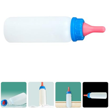 HANABASS Piglet Feeding Bottle Set 4 Pack Animal Bottle Feeder for Lambs Calves Goats Sheep and Newborn Livestock Nursing Kit for Artificial Feeding