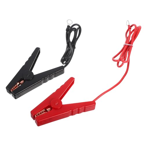 Sosoport 2pcs Electric Fence Jump Cable Kit Solar Fence Charger Wire Clips for Farm Garden Fencing System