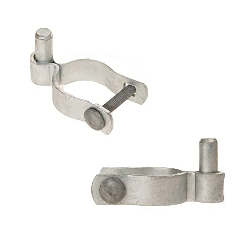 2 Pack Chain Link Fence Frame Gate Post Male Hinge with Bolts and Nuts (2-7/8 Inch) - size: 2-7/8 Inch
