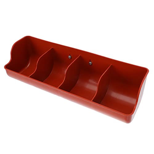 DOITOOL Pig Feeder Trough 4-Compartment Farm Pig Manger Plastic Feed Trough for Dry Wet Food and Water Easy Clean Livestock Feeding Bowl 16.92 X 6.29 X 5.11 in