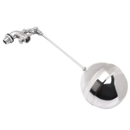 Adjustable Float Ball Valves - 1/2" NPT Male Thread Stainless Steel 304 Elbow Flow Control Float Valve for Automatic Water Level Control Tank Pond Water Tower - size: 0.5 Inch