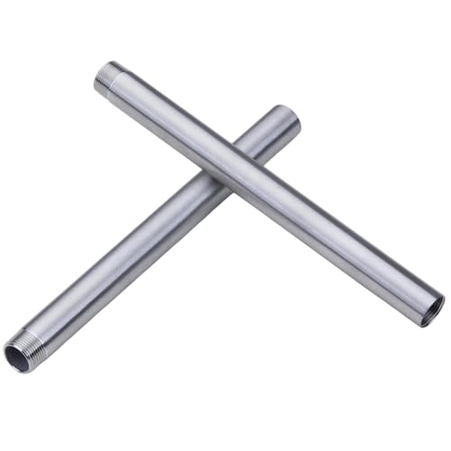 CONSTELLAR 304 Stainless Steel Pipe Nipple - 1" NPT Male x 1" NPT Female Threaded Fitting, 12 Inch (300mm) Length 3mm Wall Thickness Heavy Duty Seamless Pipe Nipple for Water Gas Oil fluid (1 Pack) - size: 1" NPT Male x 1" NPT Female, style: 300mm (12 inc