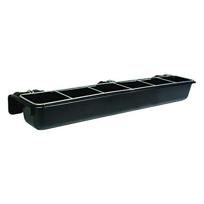 Little Giant HF9BLACK Hook Over Goat Trough Heavy Duty Galvanized Steel Body 9 Quart Feeder with Universal Mounting, Black (3 Pack)