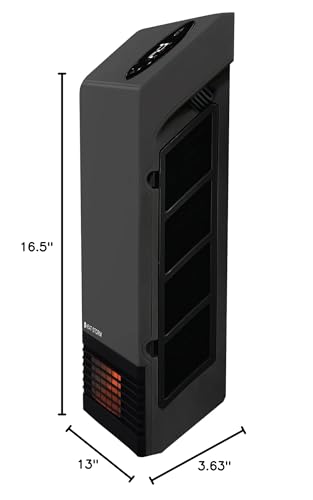 Heat Storm Wall Gray HS-1000-WX Deluxe Indoor Infrared Space Saving-1000 Watts-Remote Control-Home & Office Heater-Safe to Touch Grill, 13x4x17 - color: Gray