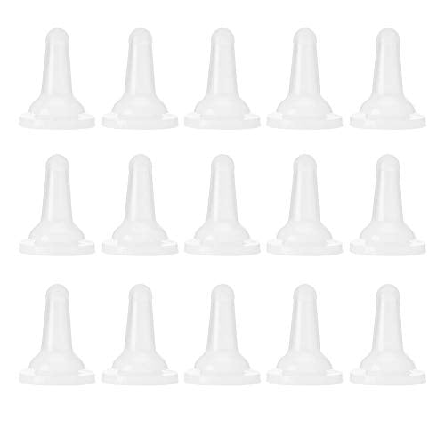 Pet Feeding Bottle Nipples, Silicone Safety Soft Nurse Feeder Nipple Replacement for Dog Puppy Cat, Pack of 15