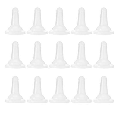Pet Feeding Bottle Nipples, Silicone Safety Soft Nurse Feeder Nipple Replacement for Dog Puppy Cat, Pack of 15