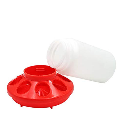 2-in-1 Chick Starter Set, 0.3Gal Chick Feeder and Waterer Kit for Baby Chicken Duck Brooder Duck Feeder Quail Feeder Chicken Feeder and Waterer Set