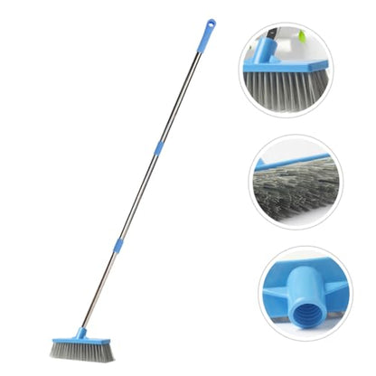 Long Handle Stiff Bristle Floor Scrub Brush Multi-Purpose Kitchen Garage Deck Brush