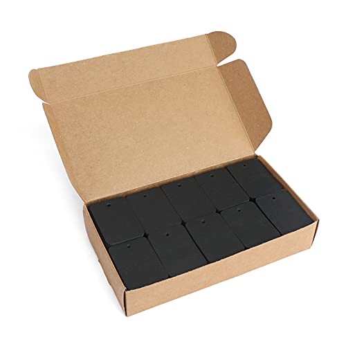G2PLUS 1000 PCS Price Tags,1.9 X 1.3 in Black Paper Tags, Clothing Size Labels Coupon Tag, Unstrung Marking Label Tag with Exquisite Box Package for Retail, Business, Garage Sales, Party Favors - color: Black Square Blank, size: 1.9" X 1.3"