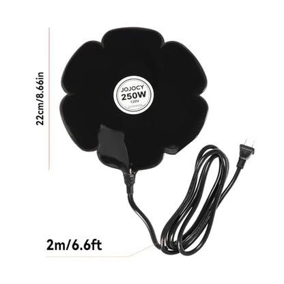 2 PCS Flower Shape 250W Submersible De-Icer for Livestock, Bird Baths, Fish Ponds, Winter Chicken Water Heater Warmer with Thermostat, 6.6ft Power Cord