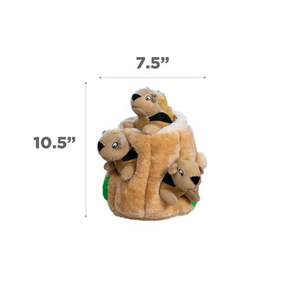 Outward Hound Hide-A-Squirrel Dog Toy – Interactive 2‑in‑1 Plush Puzzle with 3 Squeaky Removable Squirrels, Large - color: Squirrel Large