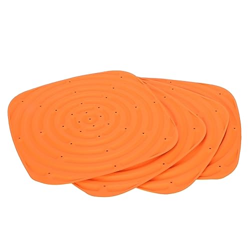 TOPINCN 4Pcs Chicken Nesting Mats, Washable & Reusable Nesting Pads Egg Laying Mats for Chicken Coop, Poultry Nesting Box Pad for Egg Laying Hens, Chicken Bedding Mat Coop Liners (Orange)