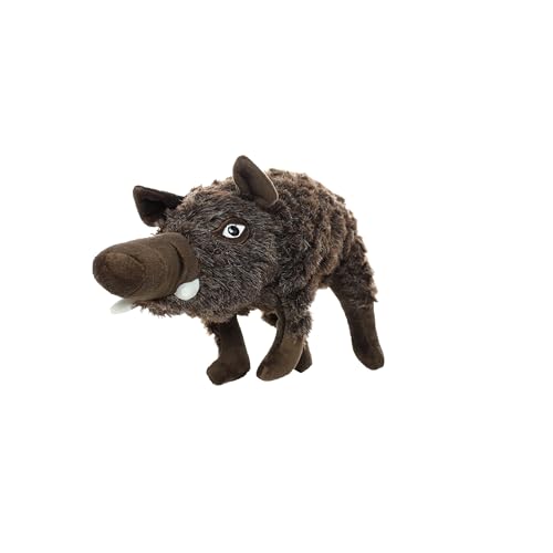 MIGHTY- Massive-Safari-Javelina-Squeaker-Multiple Layers. Made Durable, Strong & Tough. Interactive Play Dog Toy (Tug, Toss & Fetch). Machine Washable & Floats | Multiple Layers & Reinforced Seams , Washable and Floats , Mighty® Construction - color: Brow