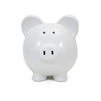Child to Cherish Ceramic Piggy Bank, White - color: White