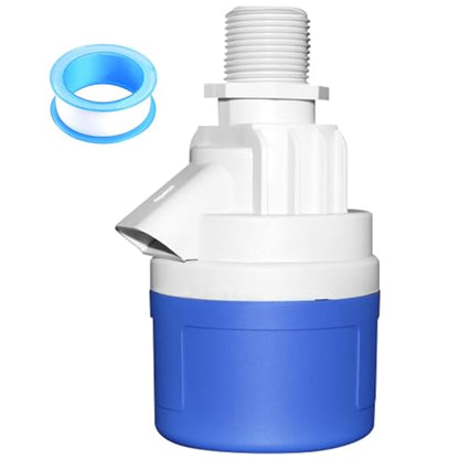 1" Water Float Valve - Automatic Water Level Control for Livestock, Water Tanks, Pools & Aquariums | Premium ABS Material, Big Flow, 170 PSI Max Pressure - color: 1" Top Inlet