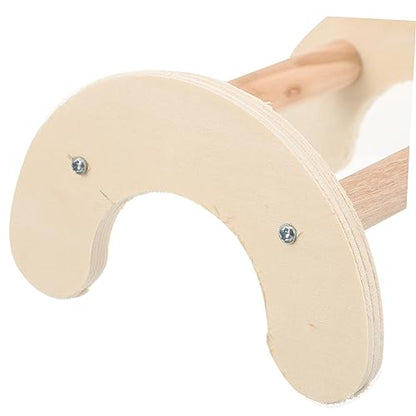 Kisangel Parrot Perch Wooden Stand for Chickens and Birds Smooth Sturdy Design Encouraging Exercise and Balance Safe Chew Material for Rest and Play