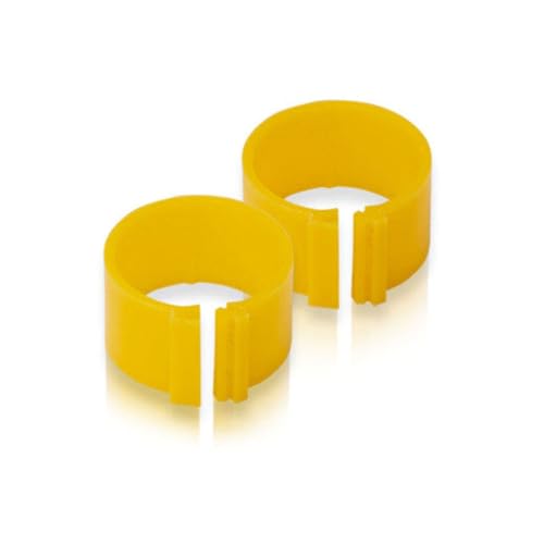 Hatching Time Poultry Leg Bands 6 mm Yellow Pack of 25 with Zip Connection for Chickens Quail Small Birds and Backyard Flock Identification - color: Yellow, size: 6 mm