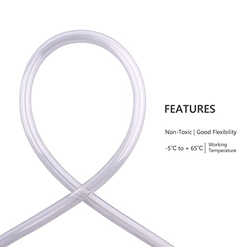 DERNORD PVC Tubing 1/4"ID X 3/8"OD Flexible Clear Vinyl Hose 25 Feet for Food Grade - size: 25 Feet, style: 1/4"ID X 3/8"OD