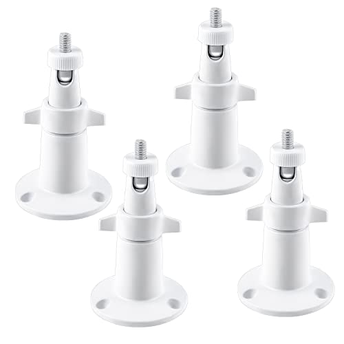 Security Camera Universal Mounting Bracket,Adjustable Indoor/Outdoor Security Wall Metal Bracket, Compatible with Arlo Pro/Pro 2/Pro 3/Pro 4/Ultra/Ultra 2, & with Ring Stick Up Cam Battery (4 Pack) - size: 4 Count (Pack of 1)