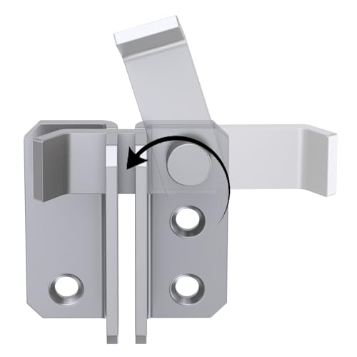 Right Door Flip Latch Gate Latches Safety Door Lock Catch Slide Bolt Latch for Barn Cabinet Pet Cage Garden Wood Fence Garage Window Sliding Door Heavy Stainless Steel Gate Hardware Locks(Silver-S) - color: Silver-Small-Right