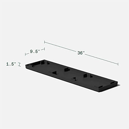 Veradek Midori Long Trough Planter (Black, 39 inch - 2 Pack with 2 Saucer Trays) - color: Black, size: 39 inch - 2 pack with saucers