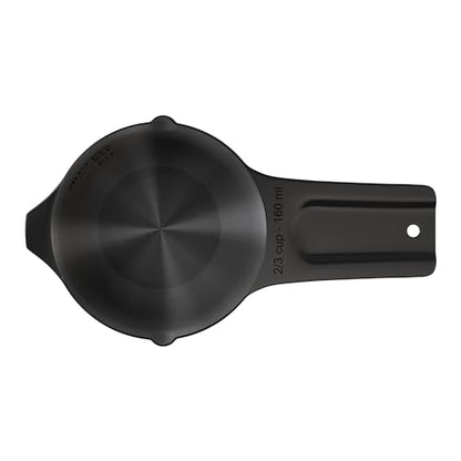 Color Up ⅔ Cup Measuring Cup (160 ml) – Premium Black Stainless Steel, Accurate for Wet & Dry Ingredients, Embossed Markings, Easy-Pour Spouts, Dishwasher-Safe, Kitchen Essential - size: 2/3 Cup (160 ml) Black