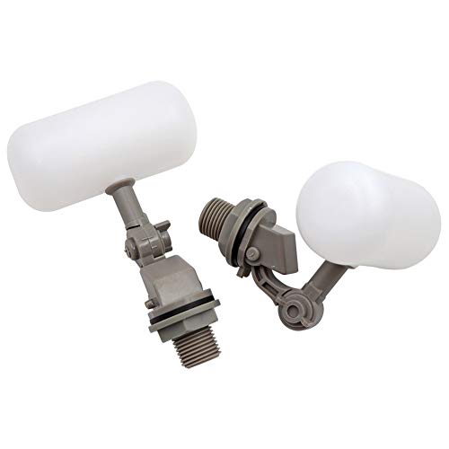 2 Pcs Float Valve 1/2 or 3/4 Water Float Valve with Adjustable Arm Automatic Fill for Livestock Water Tank Fountains (1/2 Inch) (Pack of 2) - size: 1/2 Inch (Pack of 2)